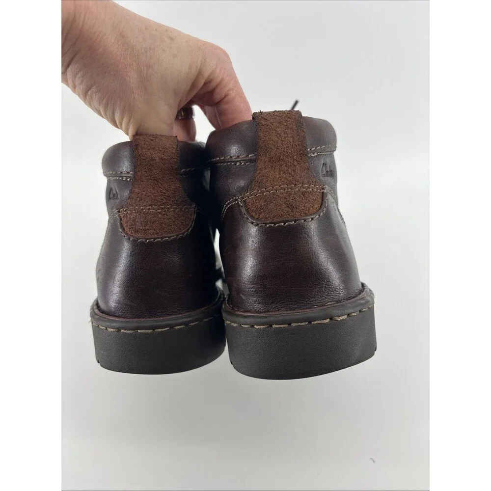 Clarks Stratton Limit Chukka Ankle Boots Lace Up Brown Leather Men Size 10.5￼M